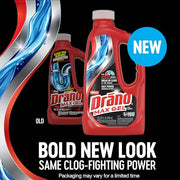 Drano Max Gel Drain Clog Remover & Cleaner, Safe for All Pipes/Septic, 32oz | Works on Tough Hair, Grease, Soap & Food Clogs, Cuts Through Standing Water, Protects Against Pipe Corrosion, Kitchen & Bath