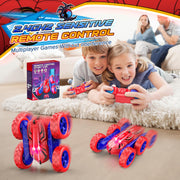 Excitobo Remote Control Car,RC Cars Boys Toys for 3 4 5 6 7 8 9 10 11 12 Year Old Boy Double Sided 360°Flip 4WD Rechargeable Drift RC Race Car Birthday Gifts Easter Basket Stuffers for Kids Age 3-12
