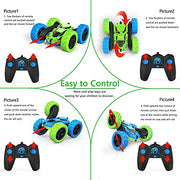 Hamdol Remote Control Car for Kids, 360° Rotating Double-Sided RC Car with LED Headlights, 4WD 2.4GHz Electric Rechargeable Toy Vehicle for Boys and Girls, Perfect Birthday