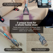 Shark StainStriker Portable Carpet/Upholstery Cleaner, 4 Tools, PX202BRN | For Carpet, Upholstery & Area Rugs, Stain & Odor Remover, Full Size Solutions, 3.5" Stain, 7" Stain, Crevice & Pet Mess Tools