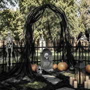8 Pack Halloween Black Gauze Wall Decor,Outdoor Halloween Fake Spider Web Decorations Webbing,Cobwebs Mesh Spooky Fabric,30X72 in Black Cheesecloth for Haunted House Indoor Creepy Cloth (8, Black)