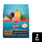 Kaytee Forti-Diet Pro Health Nourish+Protect Canary & Finch Food, 2 Lb | Supports digestion and immunity. Canary food with probiotics and prebiotics. Bird food, omega 3s, naturally preserved