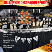 DealKits (48 x 240 in.) Halloween Creepy Cloth, Spooky Giant Cheese Cloth Tapestry for Halloween Party Supplies Decorations Outdoor Yard Home Wall Decor, Black