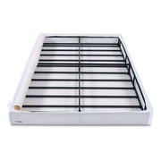 Amazon Basics Smart Box Spring Bed Base, 5-Inch Low Profile Height Mattress Foundation, Sturdy Durable Steel Support, Tool-Free Easy Assembly, Queen, 79" x 59.5" x 5", White