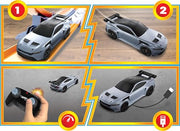 Hot Wheels RC Ford Mustang, Remote-Control Toy Car | 1:64 Scale Booster Button to Race & Stunt On or Off Track, Recharge with USB Cable, Full-Function