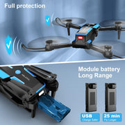Drone with 1080P Camera - Foldable Remote Control RC Quadcopter FPV Drone | Camera Drone with Gesture Control, 3D Flip, One Key Start, Emergency Stop, 2 Batteries, Toy Drone for Kids Adult Beginners