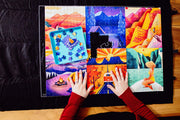 Buffalo Games - Roll-Up Puzzle Mat - Felt Saver Mat, Fits Up to 1500pc | Bigger In-Progress Puzzles, Solid Expandable Core, 3 Velcro Straps, Thick Felt Surface, Puzzle Storage, For Adults