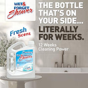 Wet & Forget Shower Cleaner Spray, No Scrub, Fresh Scent, 64 Fl Oz | No-scrub, no rinse, bleach-free, weekly shower cleaner. Cleans & prevents soap scum & grime; for glass, tile, grout & more