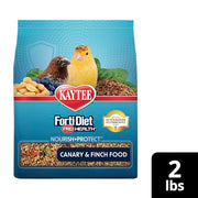 Kaytee Forti-Diet Pro Health Nourish+Protect Canary & Finch Food, 2 Lb | Supports digestion and immunity. Canary food with probiotics and prebiotics. Bird food, omega 3s, naturally preserved