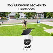eufy Security SoloCam S340, 3K Dual-Lens Solar Security Camera | 360° Coverage, Pan & Tilt, No Blind Spots, AI Detection & Tracking, Color Night Vision, No Monthly Fee, Built-in 8GB
