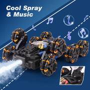 NEXBOX Cool 8 Wheels Hand Controlled rc Stunt Car Toys, Gesture Sensing Remote Control Cars for Boys Age 6 7 8-12 13 14 Year Old, Birthday Gifts Ideas for Kids