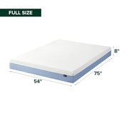 Zinus 8 Inch Full Cooling Essential Memory Foam Mattress, Medium Feel | Designed for Cooler Sleep, Soothing Pressure Relief, Just-Right Medium Feel, CertiPUR-US & OEKO-TEX Certified Materials