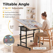 BuilderButler Puzzle Table 1500 Pieces with Wheels, Drawers & Cover, 33.58"x24.92" Adjustable Height & 45° Tilting Jigsaw Board for Adults, Also Ideal as Fuse Beads Table