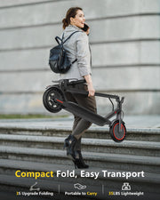 Maxshot Electric Scooter, 8.5" /10" /14" Tire, 16/19/22 Mph Top Speed, 12/16/21/27/28/49/50 Miles Long Range, Folding Escooter for Adults and Kids with Seat Bag, Dual Braking, Dual Suspension, App