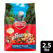 Kaytee Fiesta Parrot Food for Large Birds, 2.5 Pounds | Fun feeding. Bird food with fruits, veggies, grains. Bird seeds, shapes and textures for natural foraging