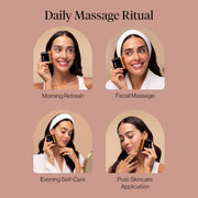 Kitsch Lymphatic Contour Face Brush - Facial Massage Brushes - Black | Hypoallergenic Bristles, Depuffing & Encourage Circulation, Lymphatic Face Brush for Skin Care, Ergonomic Contour Design