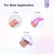 SAVILAND One-Step Gel Nail Polish Pens Set, 6 Colors Pearl Pink Blue | 3 in 1 Gel Polish Set Beginner, Base & Color Gel & Top in One Pen, Aurora Effect, Travel 4ml, U V Lamp Needed, Women Gift