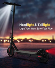 Maxshot Electric Scooter, 8.5" /10" /14" Tire, 16/19/22 Mph Top Speed, 12/16/21/27/28/49/50 Miles Long Range, Folding Escooter for Adults and Kids with Seat Bag, Dual Braking, Dual Suspension, App