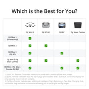DJI Mini 3 Fly More Combo With DJI RC, 3 Batteries | Lightweight Camera Drone With 4K HDR Video, 114-Min Flight Time, Vertical Shooting, 32800ft (10km) Video Transmission