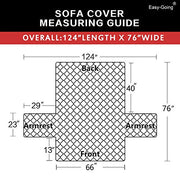 Easy-Going Reversible Couch Cover, 3 Cushion Sofa, Large, Gray/Light Gray | Machine Washable Slipcover For Dogs, Water Resistant Furniture Mat For Living Room, Non-Slip Sofa Cover, Pet Friendly
