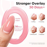 modelones Builder Nail Gel, Builder for Nails Jelly Nude Pink 6 Colors | Fall Hard Strengthener Rubber Base Gel Polish 8-in-One Extension LED Nail Lamp Cured