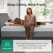 Novilla Bliss Mattress Queen Size, 14 Inch Gel Queen Memory Foam Mattress | Cooling Comfort & Pressure Relieving, Target Zoned Support for Back Pain Relief, CertiPUR US Certified Foams