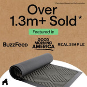 GORILLA GRIP WeatherMAX Door Mat, Indoor and Outdoor Use, Gray Diamond | 100% Waterproof Outdoor Doormat, US Designed, Stain & Fade Resistant, Low Profile Front Door Mat Easy Clean Welcome Mat 29x17