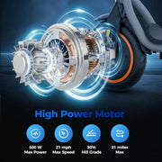 Electric Scooter Adults, 1000W/500W Motor, 28/21 Miles Max Range, 10''/8.5" Tires All Terrain, 25/20 MPH Top Speed, Lightweight Commuting E Scooter, Foldable for Adults Teens