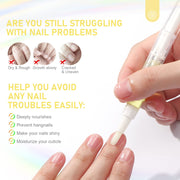 SAVILAND Natural Cuticle Oil Pen 6Pcs Vitamin E for Damaged Thin Nails | Revitalizing Cuticle Softener, Overnight Repair, Nail Strengthener, Plant-Based Jojoba & Olive Oil, Mess-Free Pen Applicator