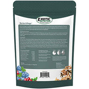 Berries & Bugs 1.5 lb - All Natural High Protein High Fiber Food for Hedgehogs, Skunks, Opossums, Sugar Gliders - Universal Insectivore Diet with Fruit, Gut-Loaded Insects, & Healthy Vitamins