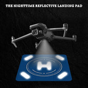 FPVtosky Nighttime Reflective Drone Landing Pad, Fast-fold Double Sided Waterproof Landig Pad Weighted for DJI Lito X1/Mini 5 Pro/ 4/3 Pro/Mini 4k / Mavic 4 / Air 3s/ Avata 2/ Neo/Flip