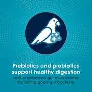 Kaytee Forti-Diet Pro Health+Safflower Parrot Food, 4 Pounds | Better digestion daily. Parrot food for medium birds. Prebiotics, probiotics, bird seed without sunflower seeds