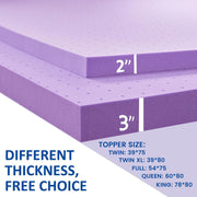 SINWEEK 2 Inch Gel Memory Foam Mattress Topper, Twin Size | Ventilated Soft Pressure Relieve Mattress Pad, Breathable Bed Topper, CertiPUR-US Certified