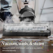 Bissell CrossWave HydroSteam Deluxe 3-in-1 Steam Mop, 3515G | Deluxe steam function for deep sanitizing; sanitize formula included; Green color; hard floor cleaning