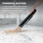 Shark WANDVAC Cordless Hand Vac, Black, WV201BK | Lightweight at 1.4 Lbs., Powerful Suction for Pet Hair, Charging Dock, One-Touch Empty, Car & Home, Duster Crevice Tool