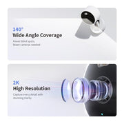 Aqara 2K Indoor/Outdoor Security Camera G100, HomeKit Secure Video, White | 2-Way Audio, Spotlight Color/IR Night Vision, AI Detection, 140° FOV, Wi-Fi 6, Supports HomeKit, Alexa, Google and IFTTT