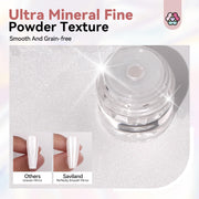 SAVILAND Clear White Pearl Chrome Nail Powder, 1g Large Capacity | Non-Flying Grain-Free Formula, With Applicator, Mica-Based Chrome Powder, Metallic Mirror Unicorn Effect, Home and Salon Use