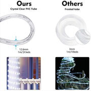 100ft LED Rope Lights Outdoor, 720 LED Connectable and Flexible Tube Lights with 8 Modes, Waterproof LED Rope Lighting for Garden, Patio, Pool, Bedroom, Party, Indoor Outdoor Decoration (Warm White)
