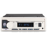 Pyle Marine Radio Single DIN Receiver – Bluetooth Wireless Streaming, AM/FM Tuner, USB/AUX MP3 Playback, Hands-Free Calling, Remote Control, RGB Buttons, Splash-Resistant Stereo Upgrade