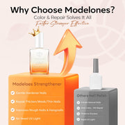 Modelones Nail Strengthener and Growth, Milky White Nail Polish Hardener | Extra Strong and Growth Fall Nail Repair Natural Strengthening Polish Concealer Foundation Nail Stuff Toenails Gifts 15ml