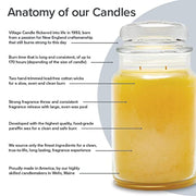 Village Candle Spiced Pumpkin Large Apothecary Jar, Scented Candle, 21.25 Oz
