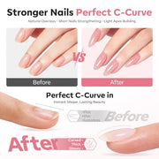 modelones Builder Nail Gel, Builder for Nails Jelly Nude Pink 6 Colors | Fall Hard Strengthener Rubber Base Gel Polish 8-in-One Extension LED Nail Lamp Cured