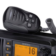 Uniden UM435BK Advanced Fixed Mount VHF Marine Radio, All USA/International/Canadian Marine Channels including new 4-Digit, CDN “B” Channels, 1 Watt/25 Watt Power, Waterproof IPX8 Submersible, Black