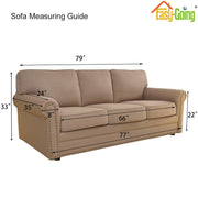 Easy-Going Stretch Couch Covers for Sofa Washable Large Dark Gray | 1-Piece Sofa Covers for 3 Cushion Couch Furniture Protector Couch Slipcover Soft with Elastic Bottom for Kids Pets