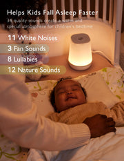 Momcozy Smart Baby Sound Machine with Night Light, White Noise Machine | Toddler Sleep Trainer 34 Soothing Sleep Sounds, Timer, App Remote Control, Egg Light, Personal Sleep Routine Alarm Clock