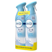 Febreze Air Mist, Air Freshener Spray, Odor Fighting Room Spray, Deodorizer for Home Bathroom Kitchen Office Apartment Dorm Room Classroom, Linen & Sky Scent, 8.1oz (Pack of 2)