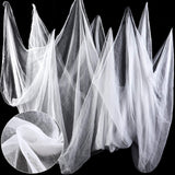Boao Halloween White Cheesecloth for Craft, 85 x 197 Inch | Cotton Cheese Cloth Roll for Bloody Halloween Indoor Outdoor Decorations, Muslin Gauze Fabric, Netting