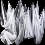 Boao Halloween White Cheesecloth for Craft, 85 x 197 Inch | Cotton Cheese Cloth Roll for Bloody Halloween Indoor Outdoor Decorations, Muslin Gauze Fabric, Netting