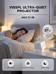 4000ANSI 4K Smart Projector with WiFi and Bluetooth, Auto Focus | Now with Netflix ,Auto Keystone, 360° Rotatable Stand, Ultra Low Noise, Outdoor Home Theater, HDMI, USB
