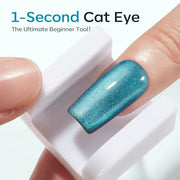 Modelones Cat Eye Magnet 5D Nail Magnet for Cateye Gel Polish Nail Stuff | White 360°Rotating Automatic Cat Eye Magnet Tool, U-Shaped&Ball Magnet&Hole&Heart Magnets for Glass Bead Nail Art